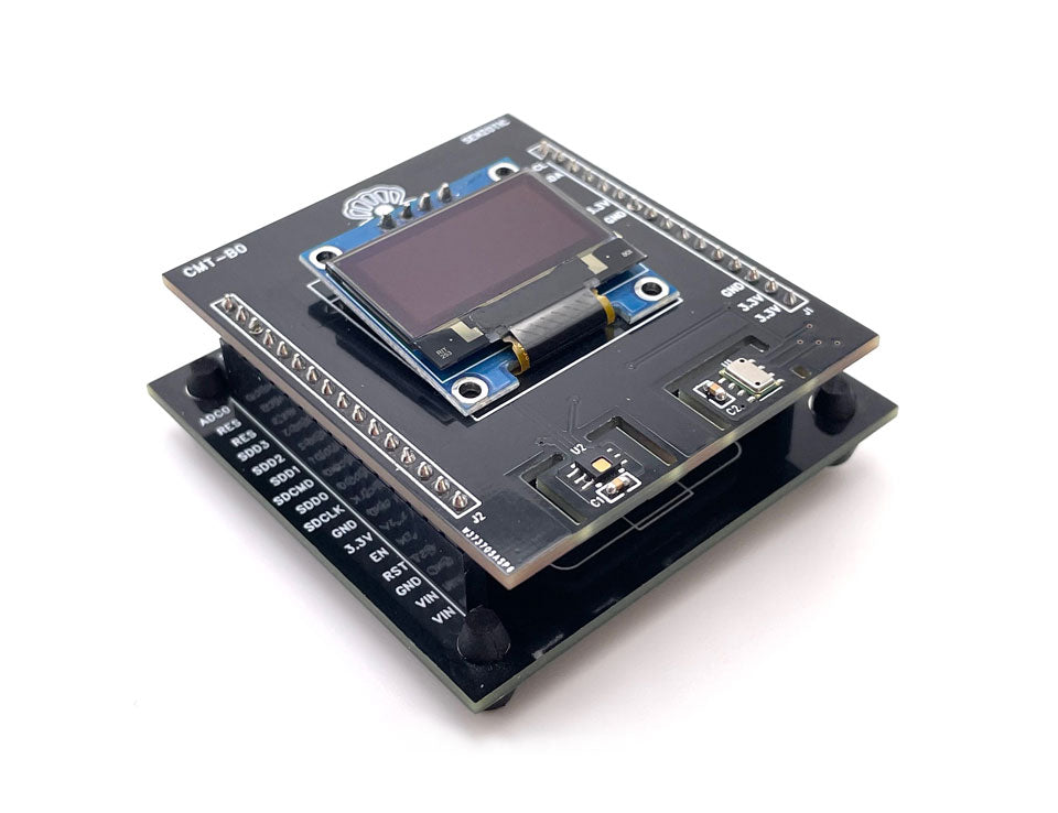Environmental Sensors Board CMT-B-KIT with LCD and EBS Baseboards with NodeMCU (ESP-12E) Wi-Fi Module