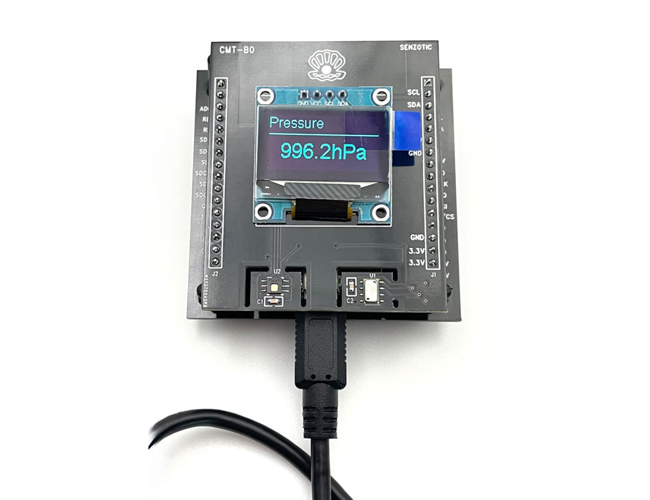 Environmental Sensors Board CMT-B-KIT with LCD and EBS Baseboards with NodeMCU (ESP-12E) Wi-Fi Module