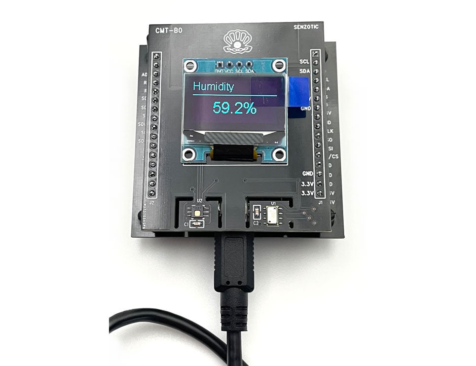 Environmental Sensors Board CMT-B-KIT with LCD and EBS Baseboards with NodeMCU (ESP-12E) Wi-Fi Module